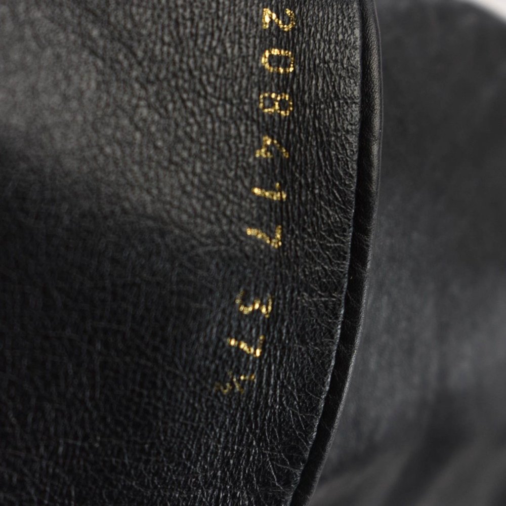 GUCCI: Black Leather & Gold Studded, Moto Boots - Picture 10 of 10